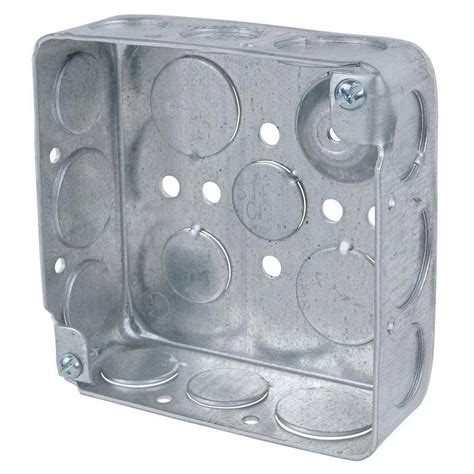 4 in by 4 in electrical metal box|4 inch square electrical box.